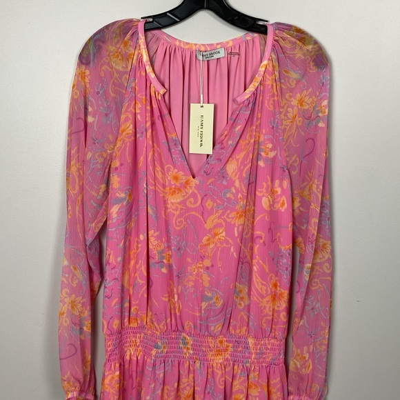 RAMY BROOK Landa Paisley Print Blouson Dress in pink size Large - Picture 11 of 16